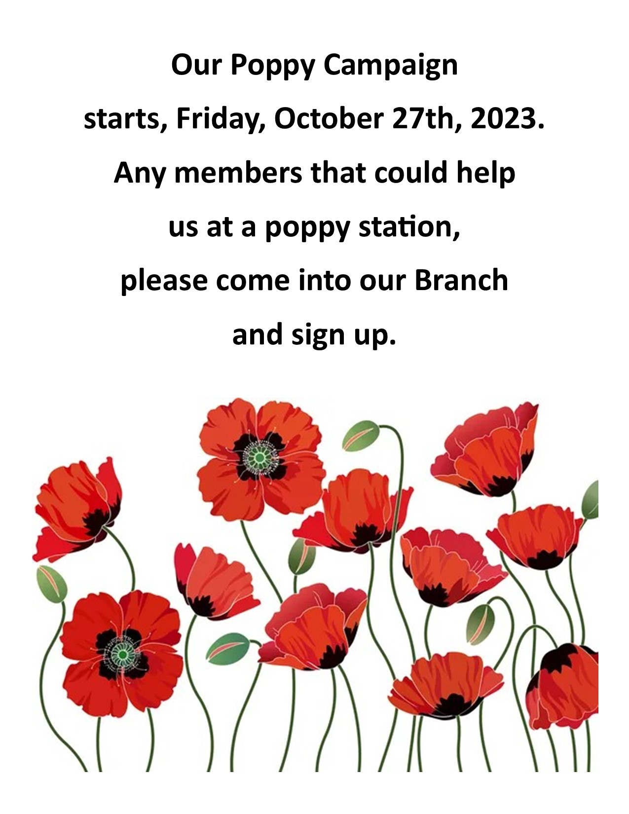 Remebrance Day sign up